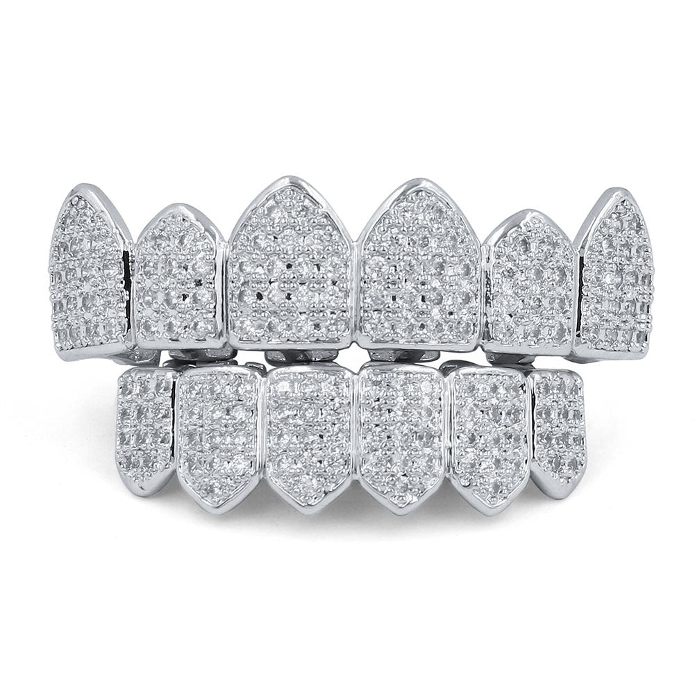 CZ Round Cut Grillz Set
