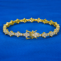 6.5mm/8inch S925 Moissanite Cluster Tennis Bracelet