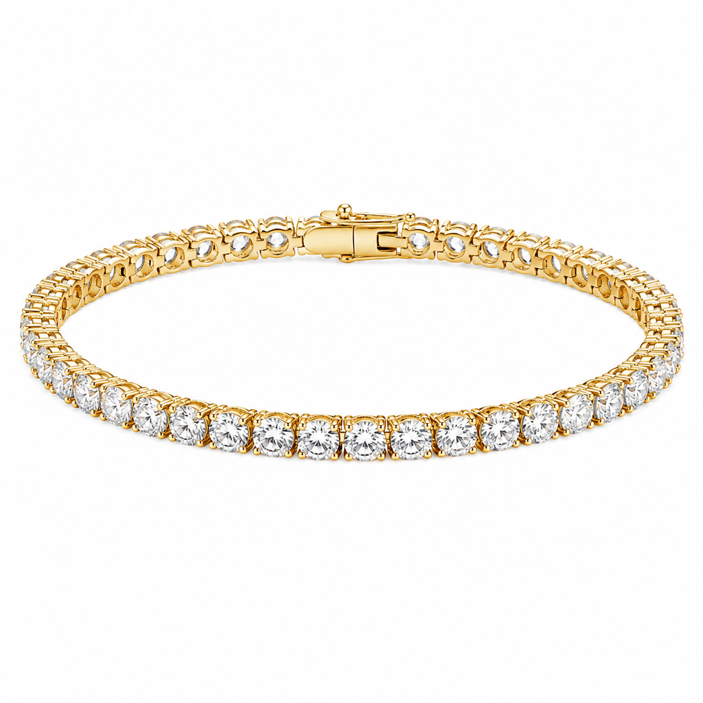 3mm / 4mm / 5mm CZ Tennis Bracelet - 8 Inch