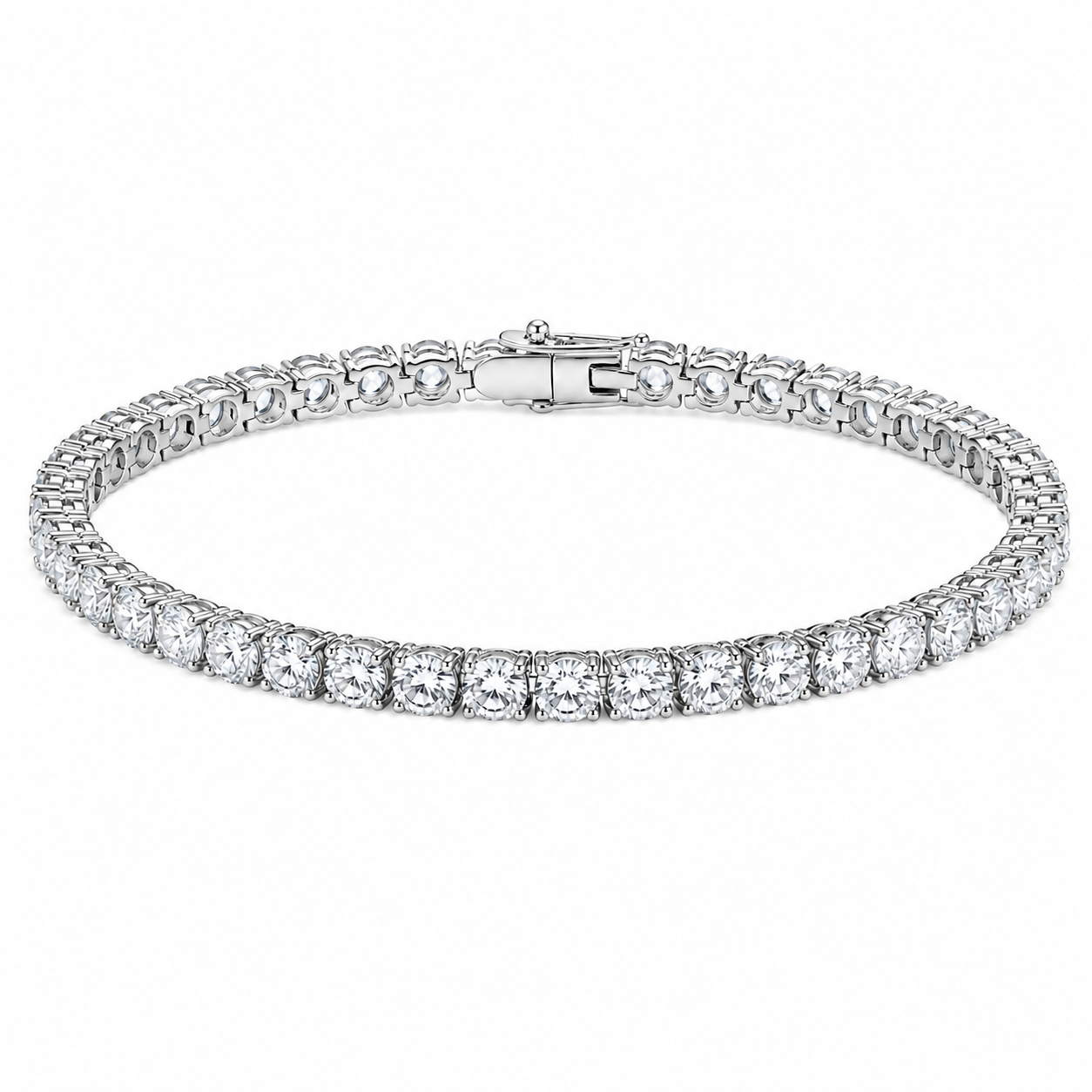 3mm / 4mm / 5mm CZ Tennis Bracelet - 8 Inch
