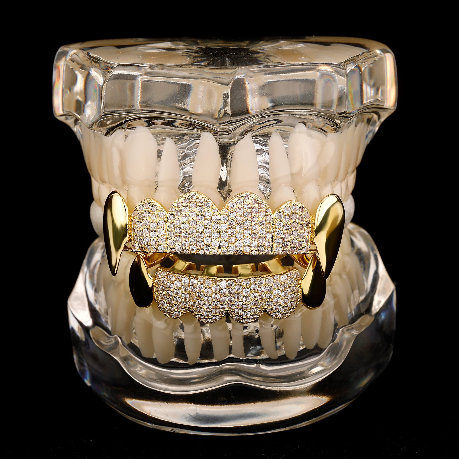 CZ Iced Out Fang Grillz Set