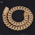 22mm/20inch Moissanite Cuban Link Chain Necklace in S925 Silver