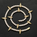 5mm/20inch Moissanite Spike Tennis Chain Necklace in S925 Silver