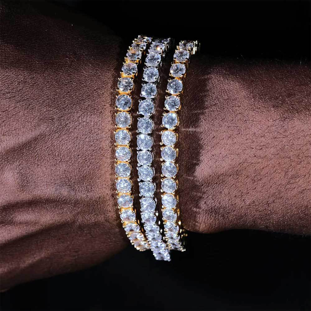 3mm / 4mm / 5mm CZ Tennis Bracelet - 8 Inch