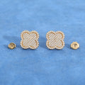 S925 Moissanite Clover Stud Earrings