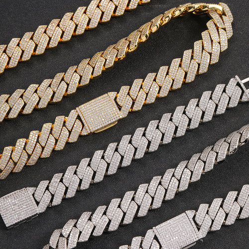 20mm/20inch CZ Cuban Link Chain Necklace