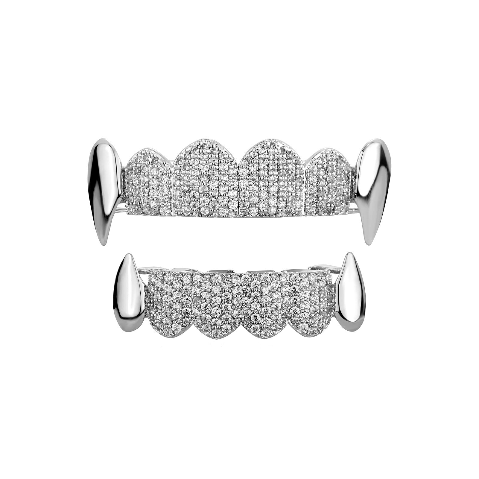 CZ Iced Out Fang Grillz Set