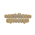 Copper CZ Iced Out Grillz Hip Hop Dental Cap Set