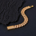 15mm/8inch S925 Moissanite Cuban Link Bracelet