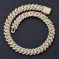 20mm/20inch CZ Cuban Link Chain Necklace