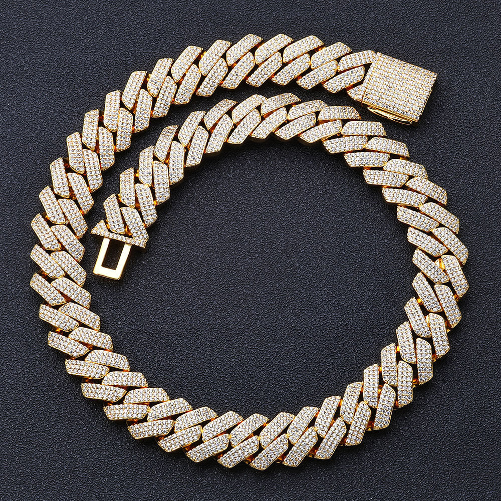 20mm/20inch CZ Cuban Link Chain Necklace