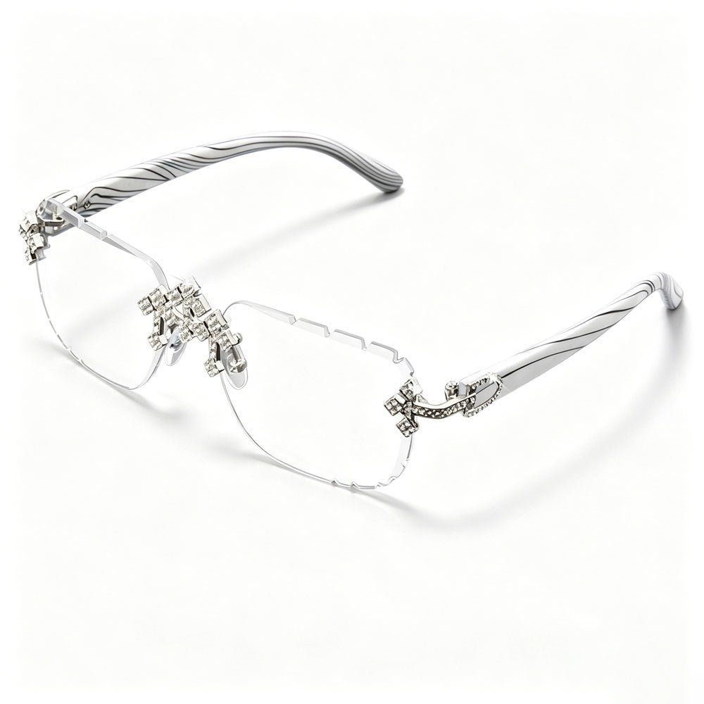 Rimless Rhinestone Sunglasses