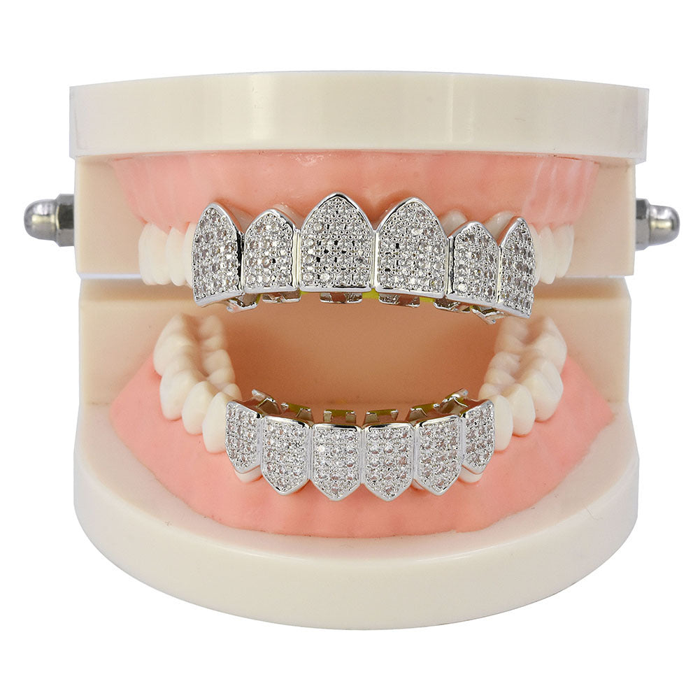CZ Round Cut Grillz Set