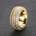 Iced Cuban Link Band Ring