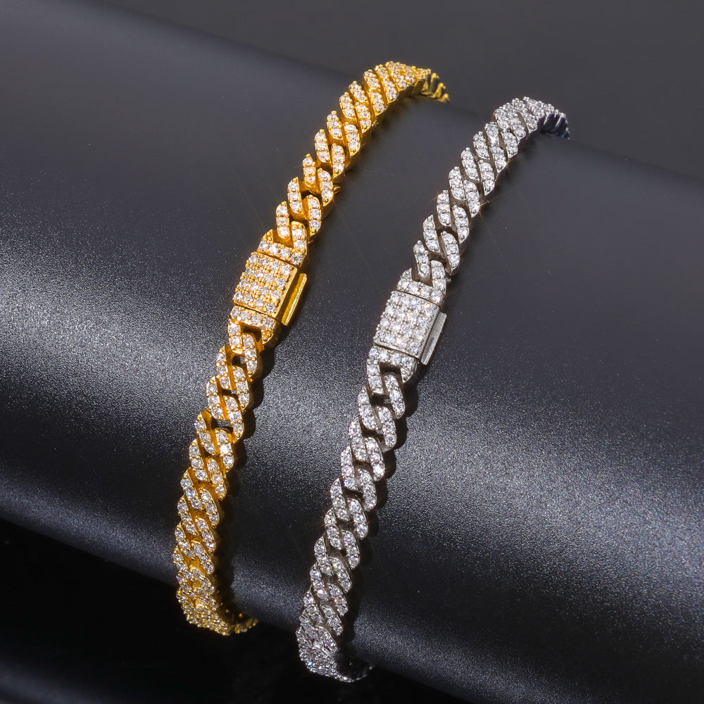 5mm/8inch S925 Moissanite Cuban Link Bracelet