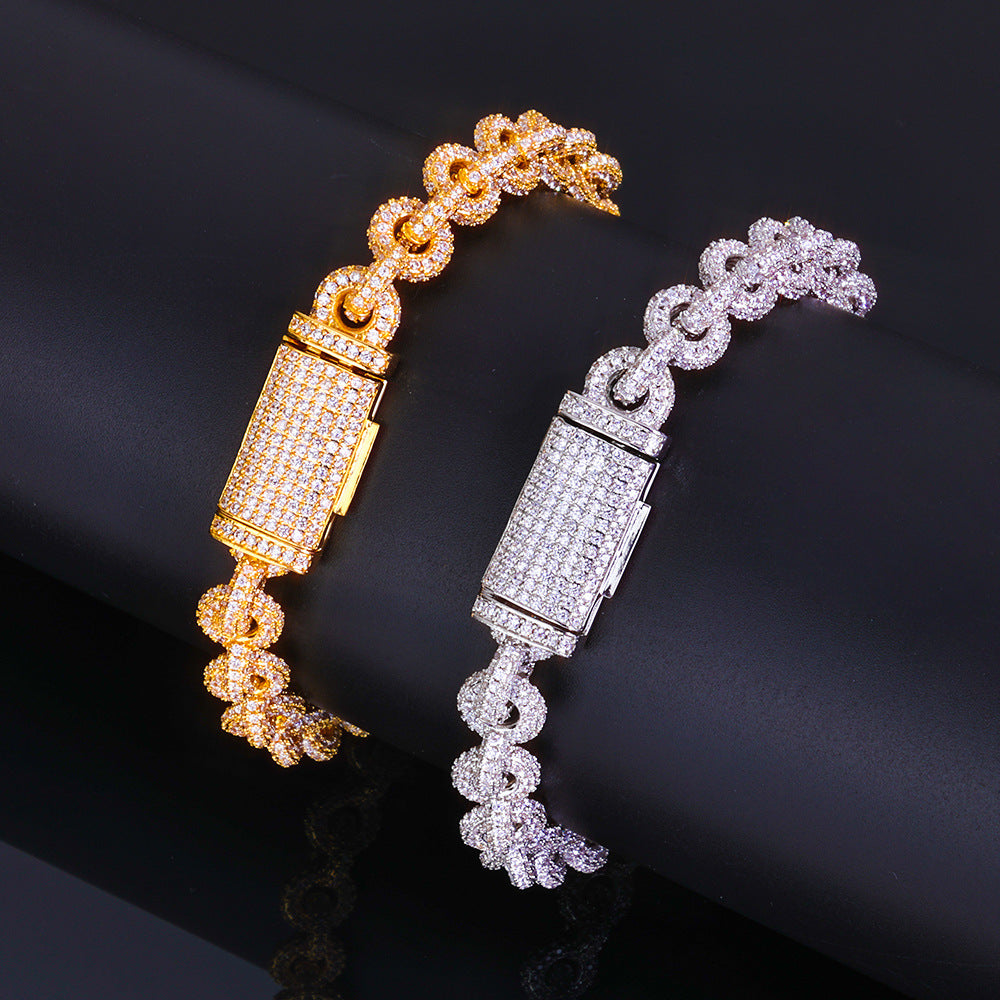 8mm/8inch S925 Moissanite Iced Link Bracelet