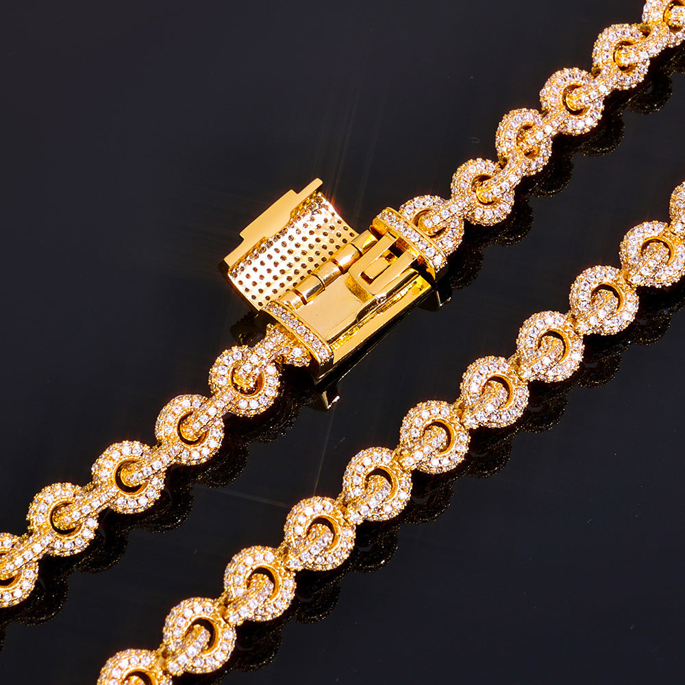 8mm/8inch S925 Moissanite Iced Link Bracelet