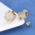 S925 Moissanite Iced Barrel Stud Earrings