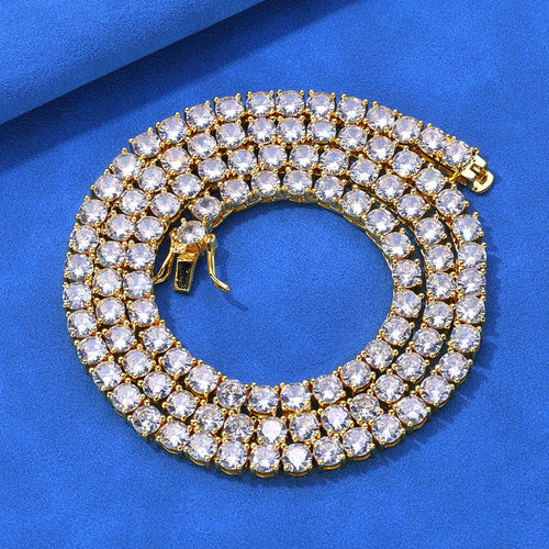 3mm/20inch Moissanite Tennis Chain Necklace in S925 Silver